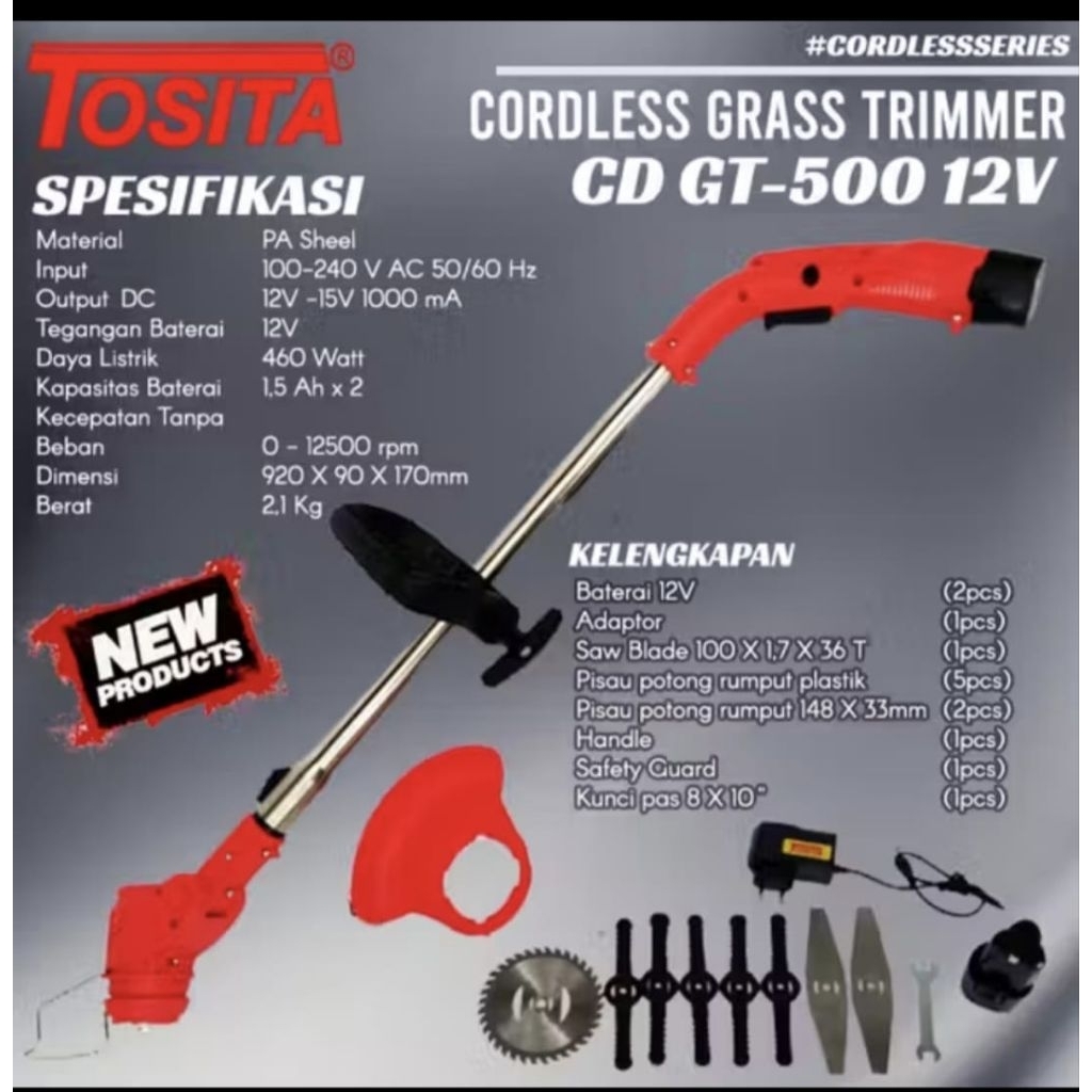 Cordless grass trimmer