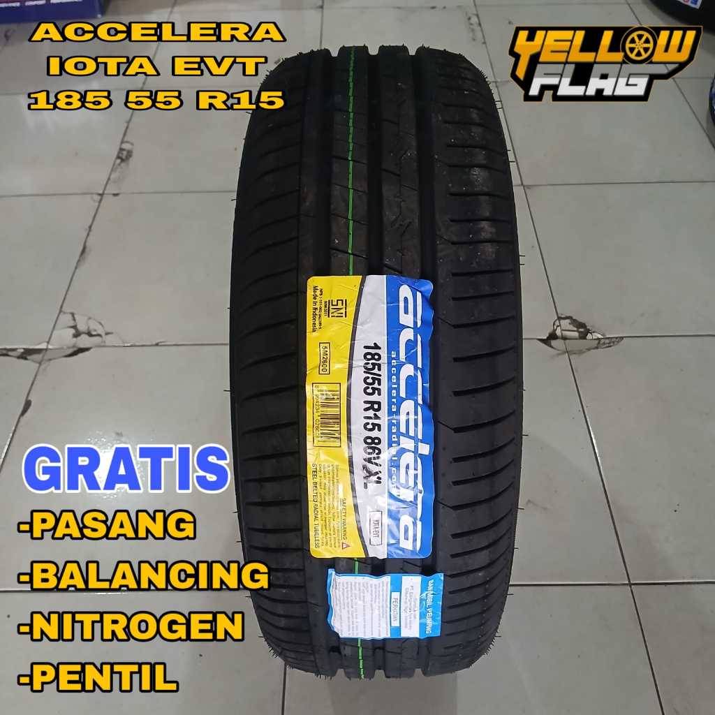 Ban Mobil Standar Brio RS Ring 15 185/55 Accelera Iota Evt Ukuran 185 55 R15 Tubles Agya Sigra DLL