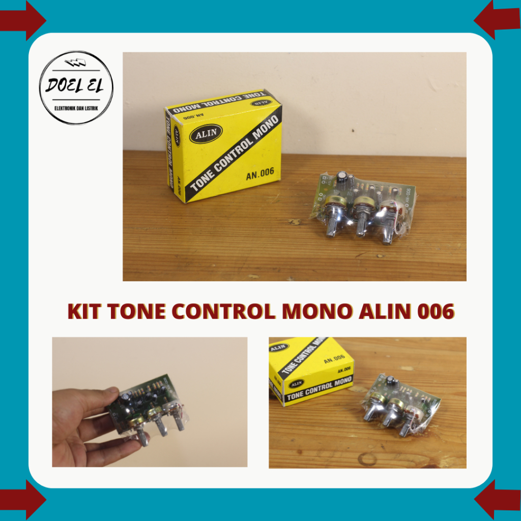 KIT TONE CONTROL MONO AN.006 VOLUME TREBLE BASS