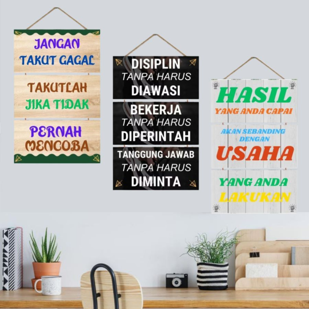 Hiasan Dinding Kata Motivasi Kerja - Pajangan Dinding Motivasi