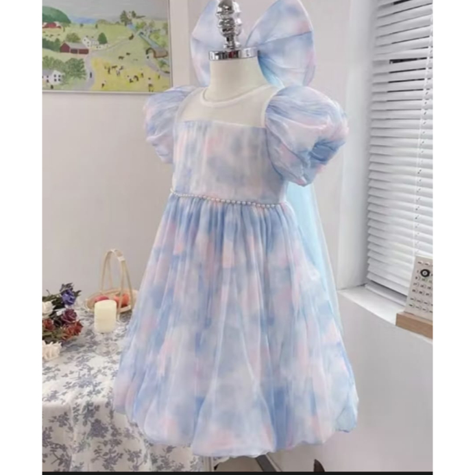 TZ-Gaun natal anak dress natal anak baju natal anak gaun kembang anak dress kembang anak baju kemban