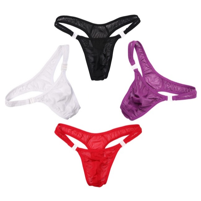 G String Men Transparan Thongs Celana Dalam Pria Mesh L087