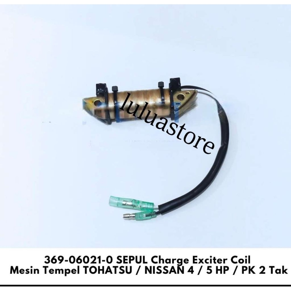 369-06021-0 SEPUL Charge Exciter Coil Mesin Tempel TOHATSU / NISSAN 4 / 5 HP / PK 2 Tak