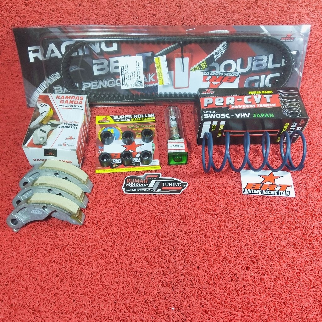 PAKET UPGRADE CVT KIRIAN BRT SUPER POWER PCX ADV 150 / PCX ADV 160 / STYLO VARIO 160 VANBELT ROLLER 