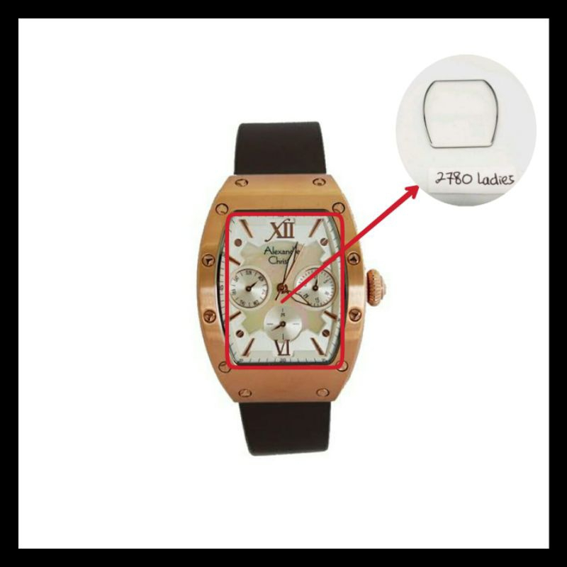 kaca jam tangan alexandre christie 2780LD Original