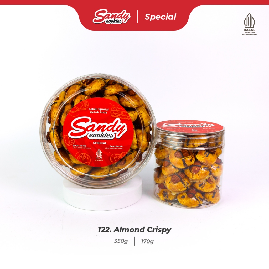 122. Almond Crispy - Kue Kering Sandy Cookies Special