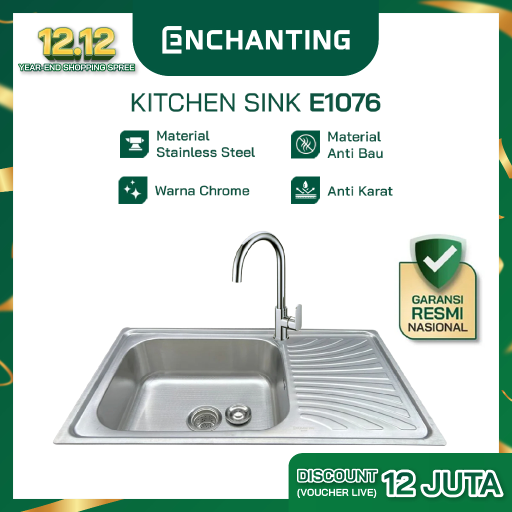 Bak Cuci Piring Kitchen Sink Europe Enchanting E1076