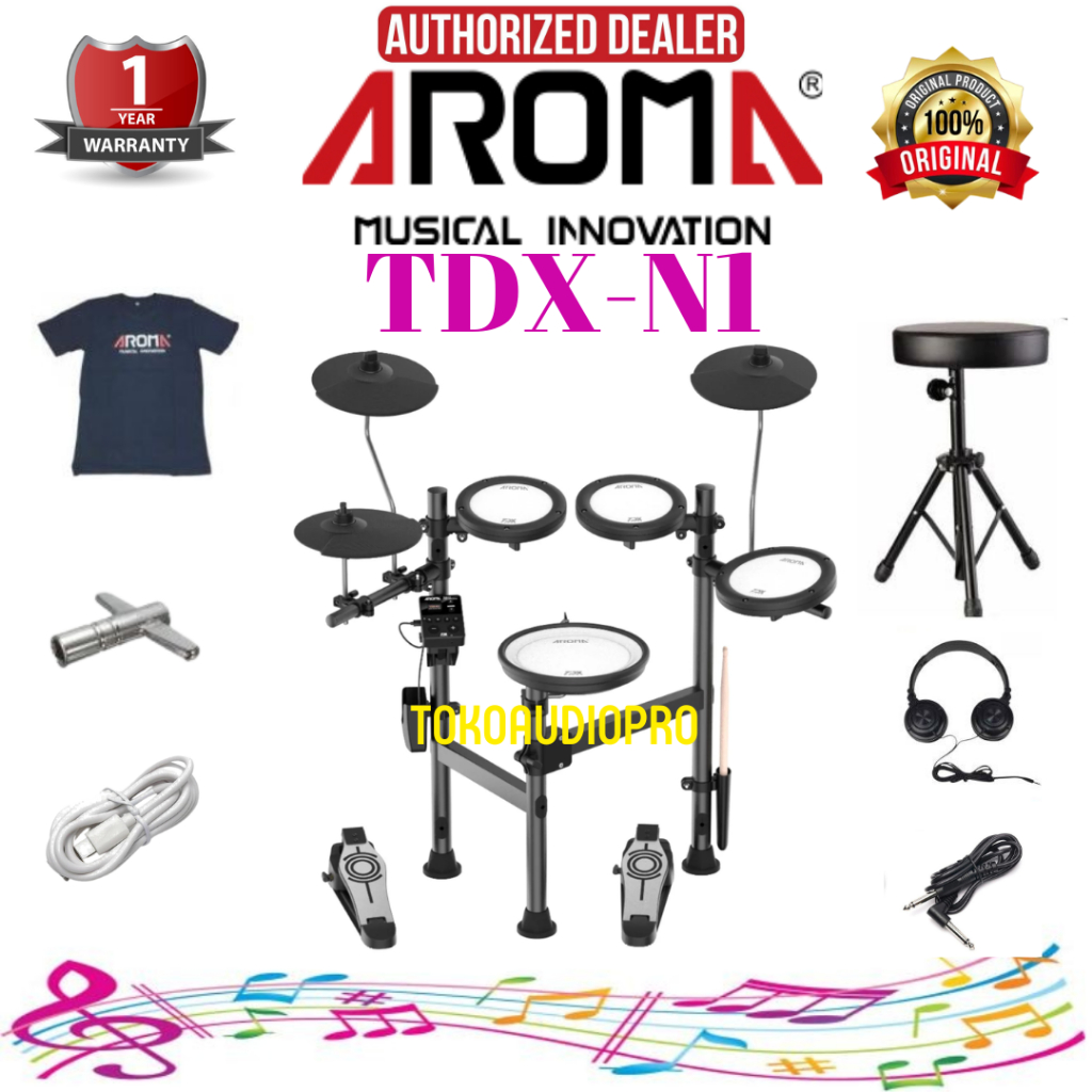 Aroma TDXN1 Electronic Drum Kit Aroma TDX-N1 Drum Elektrik TDX-N-1