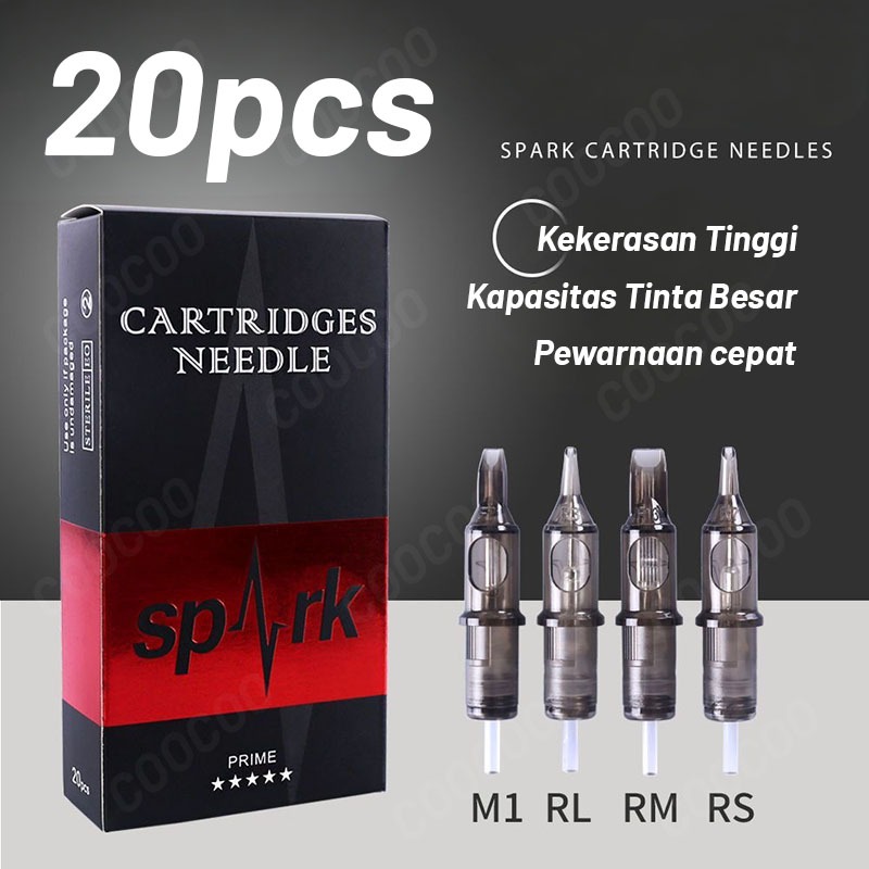 20 Jarum Tato/1 Kotak SPARK Jarum Tato Jarum Bordir Jarum Tato Alis