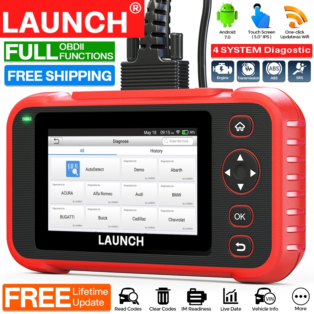Launch X431 CRP123i OBD2 Scanner 4 Alat Diagnostik Sistem Alat Scanner Mobil Auto Alat Mobil ABS SRS