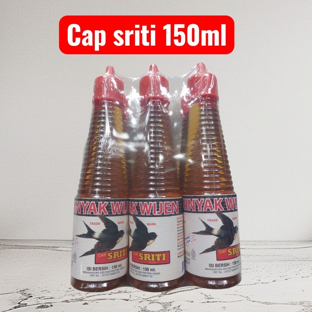 minyak wijen & rajarasa 150 ml cap sriti [halal]