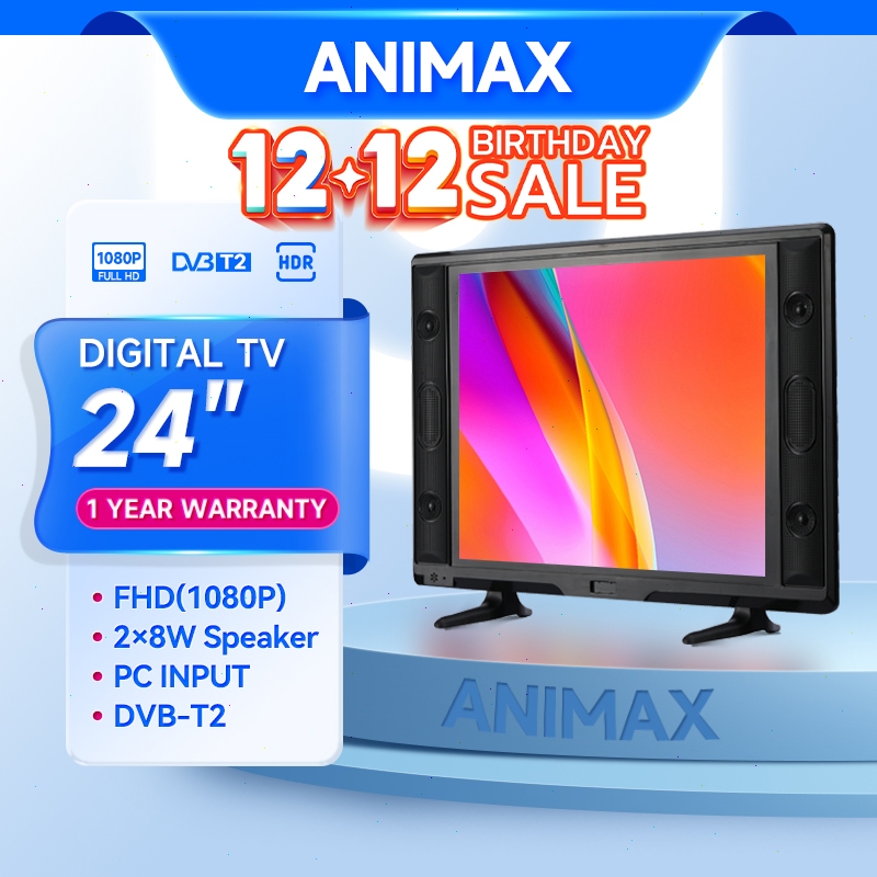 Animax TV Digital 24 Inch 25 Inch TV LED DVB T2 Tahun Garansi Digital TV 24 inch 25 inch 22 inch Tel