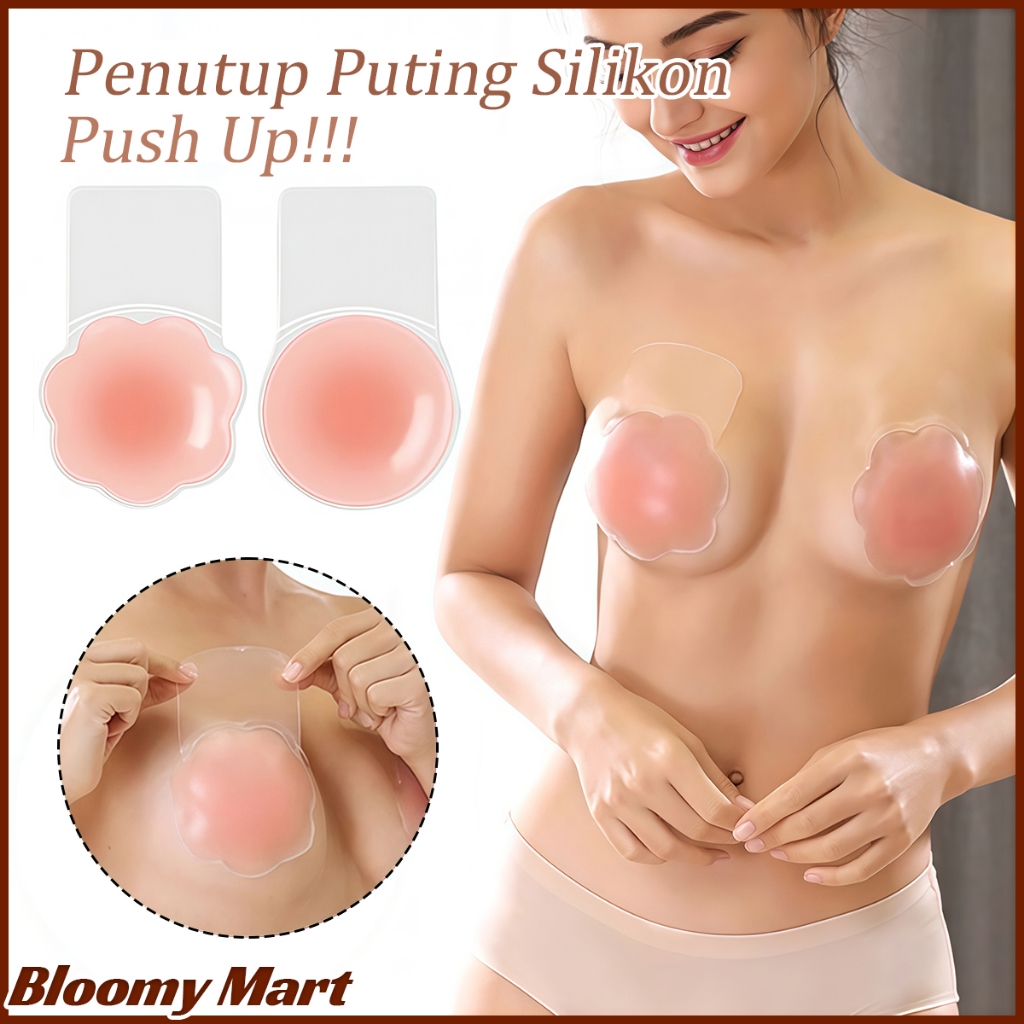Penutup Puting Bra Silikon Push Up Silicone Breast Lift Up Mengumpulkan Payudara Lembut, Reusable Pe
