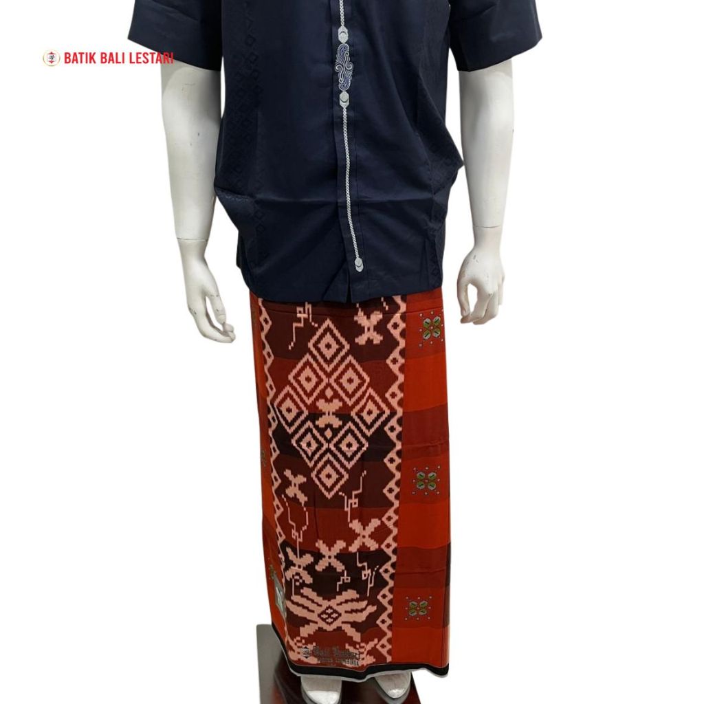 Batik Bali Lestari Sarung Samarinda Harum Cendana Orange (SR0306)