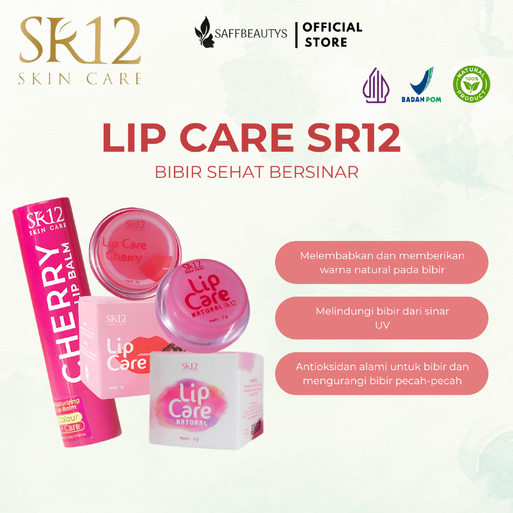 LIP CARE SR12 BEST SELLER.. PELEMBAB BIBIR / PEMERAH BIBIR PERMANEN / PEMERAH BIBIR PEROKOK / LIPCAR
