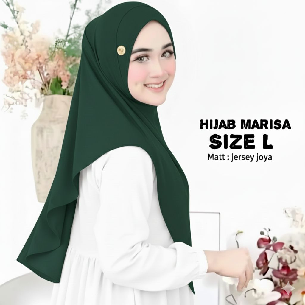 Marisa Size L Hijab Instan Bahan Jersey Zoya Premium Aida Hijab