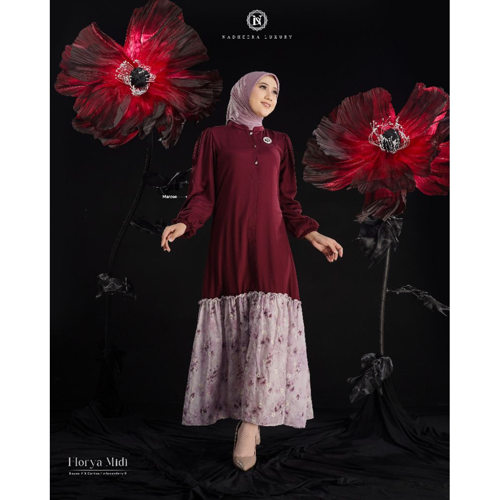 Nadhera Florya Midi Dress