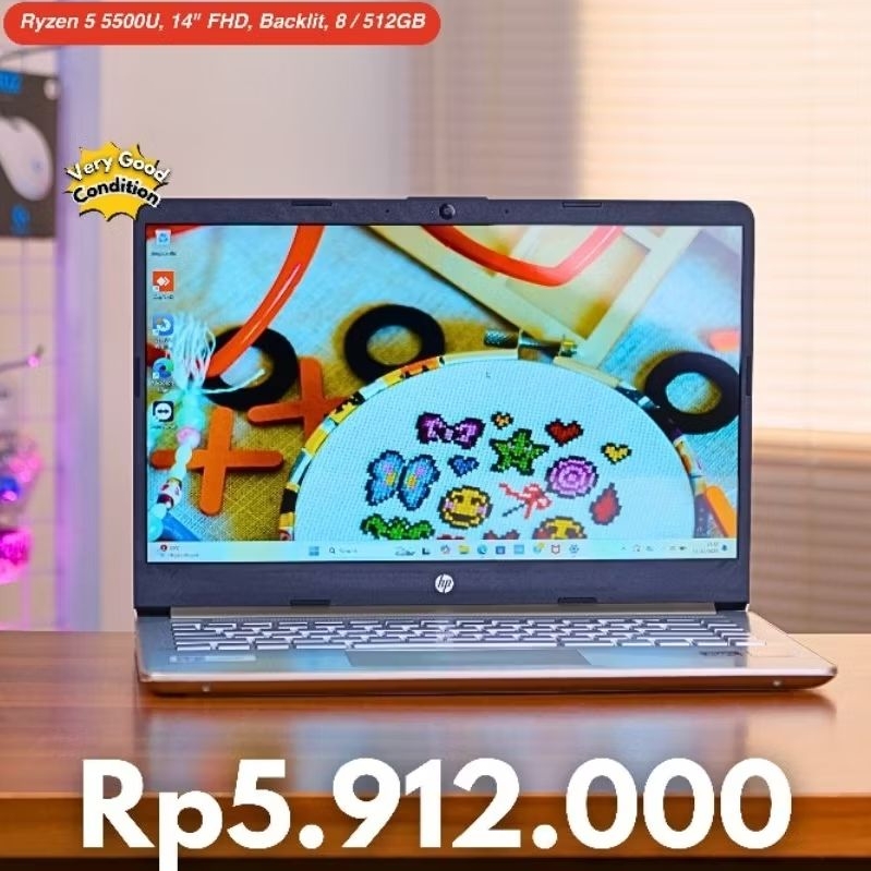 HP Laptop 14s fq1136AU Ryzen 5 5500U 8/512GB 14" FHD