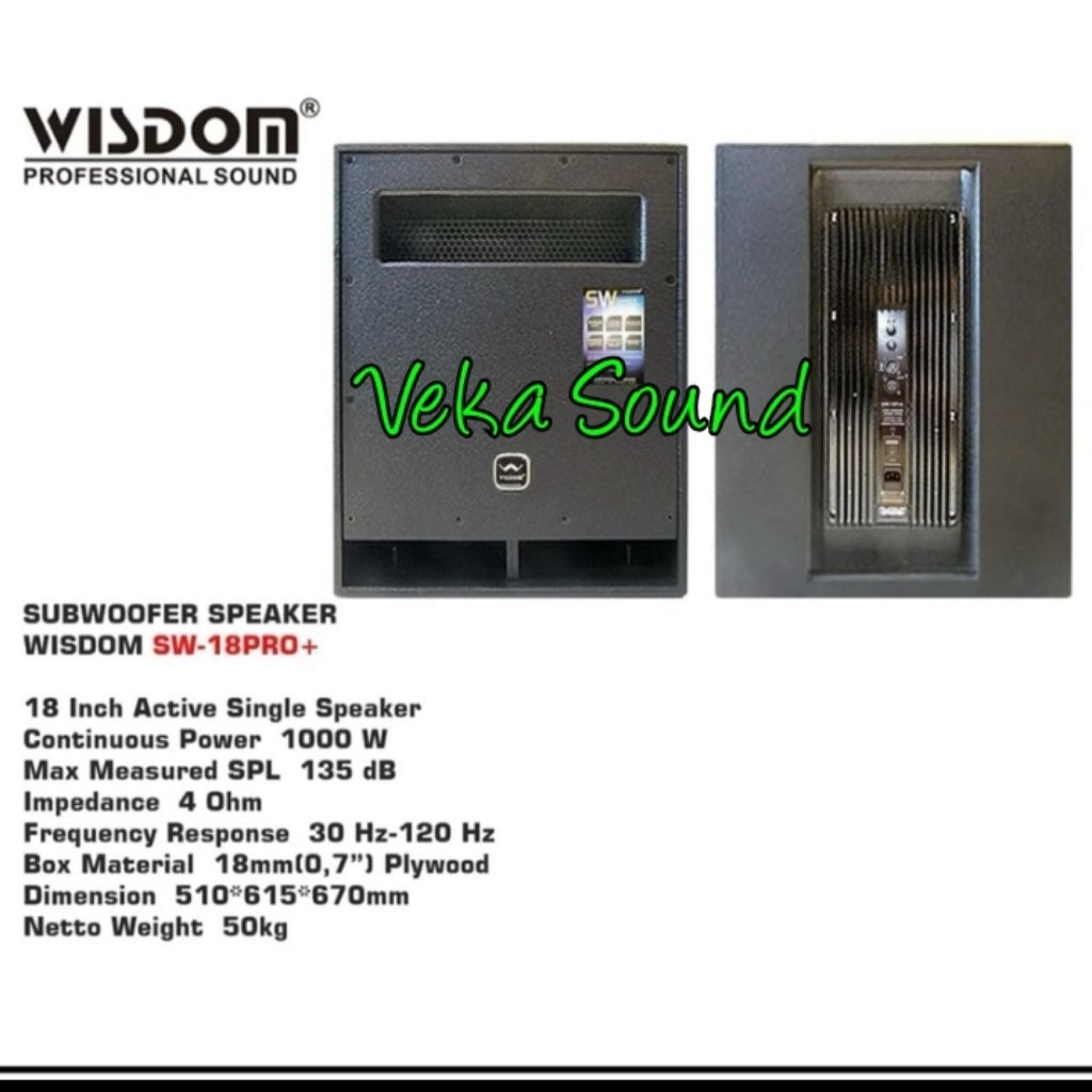 Subwoofer Aktif Wisdom SW18PRO+WIsdom SW 18 PRO+ 18 Inch Original