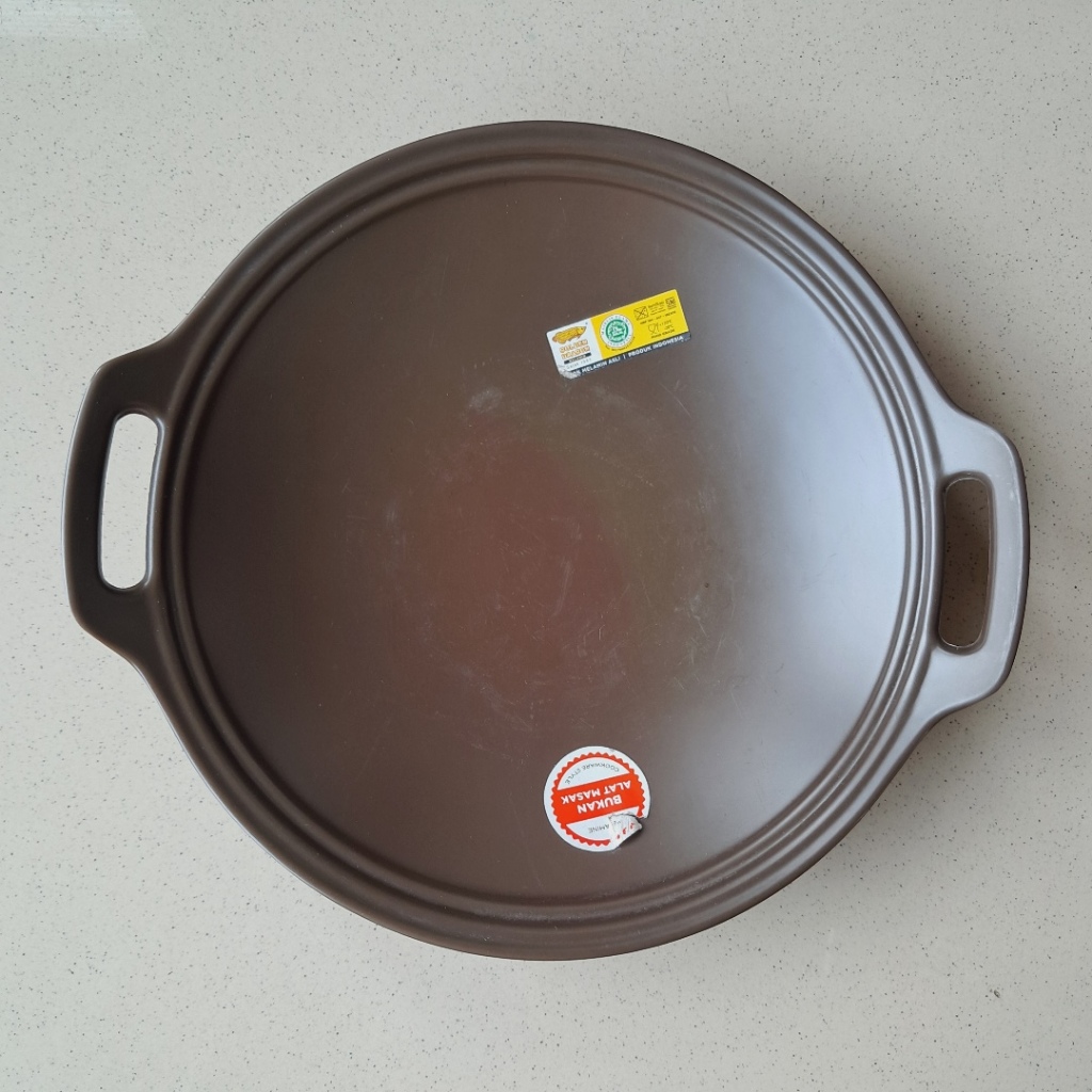 Piring Model Wajan 9" Coklat Tua Melamine  Cookware Series - Golden Dragon P9509A