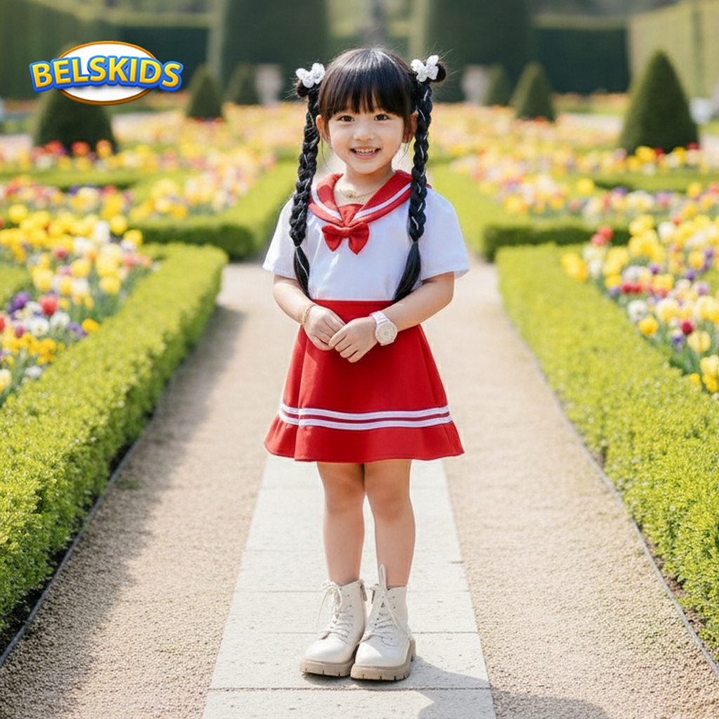 BELBAMBI Seragam Sekolah Anak Setelan Anak Jepang