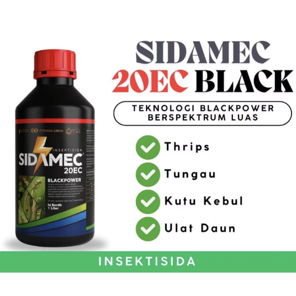 SIDAMEC 20 EC (1LITER)-INSEKTISIDA ABAMEKTIN KENTAL BLACKPOWER