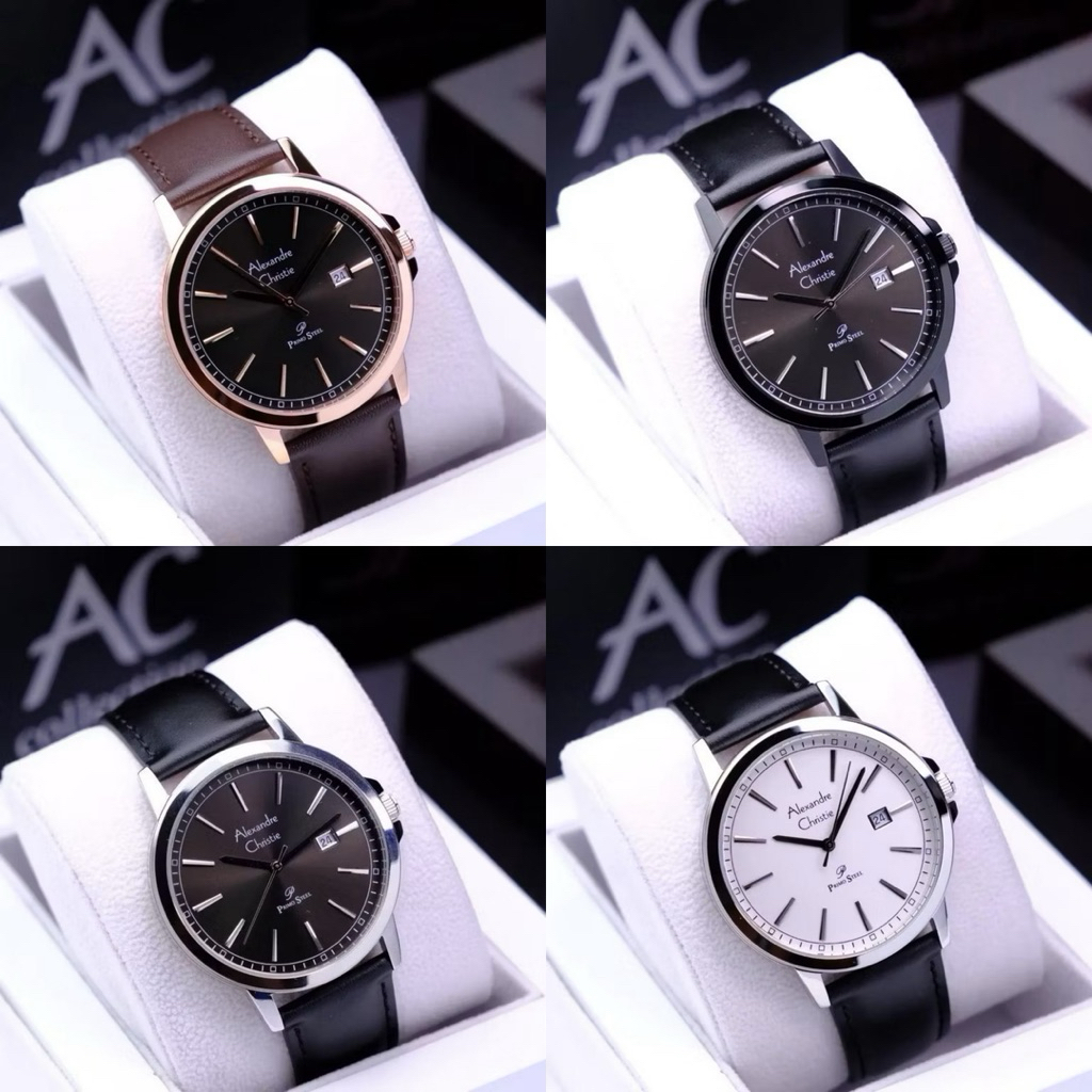 Jam Tangan Pria Alexandre Christie 1014 AC1014 Kulit (ORIGINAL)