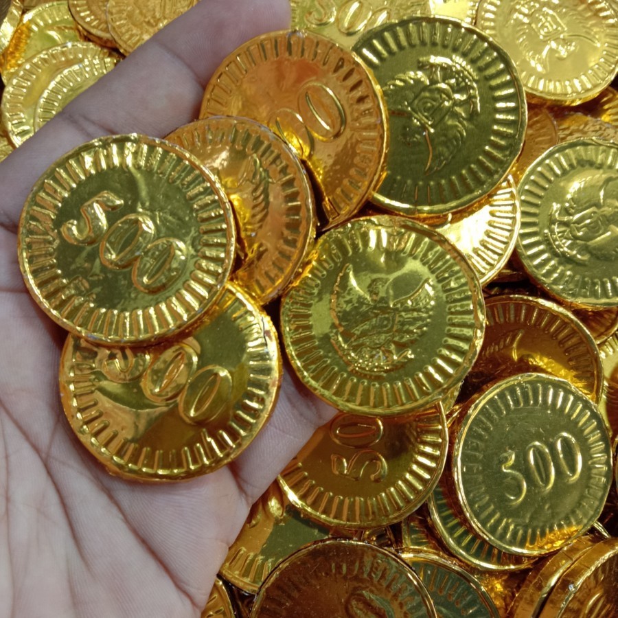 Sajiandapur Pusan Dollar Mini Isi 100 / Cokelat Koin Dollar Lebaran