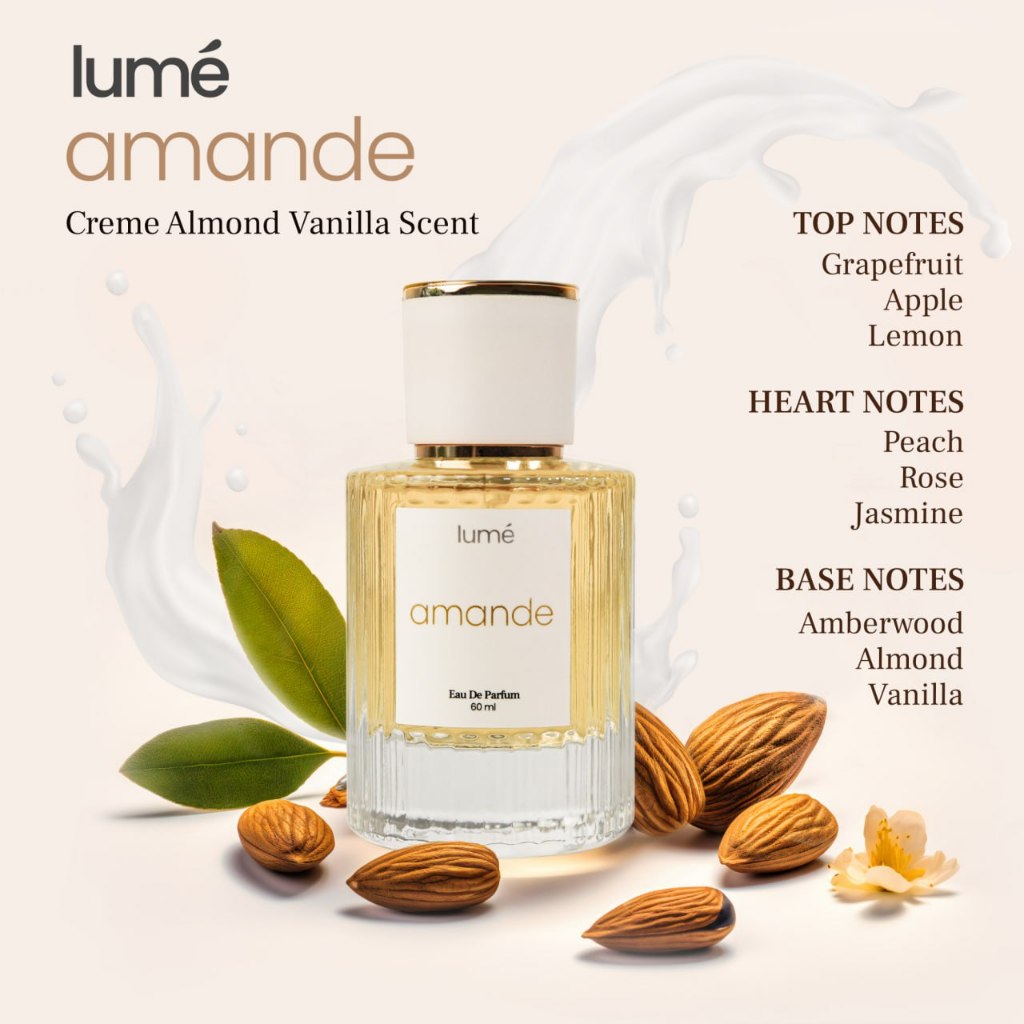 Lume Parfume Eau De Parfume Wanita Tahan Lama EDP Parfum Amande Almond Vanilla Lumecolors Parpum