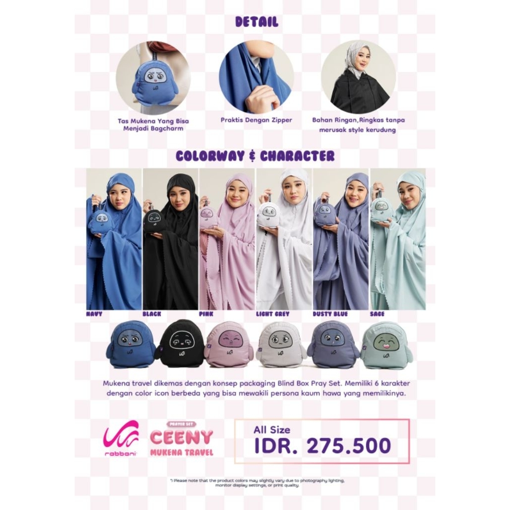 RABBANI 2026 _ MUKENA TRAVEL RABBANI / Mukena CEENY TRAVEL