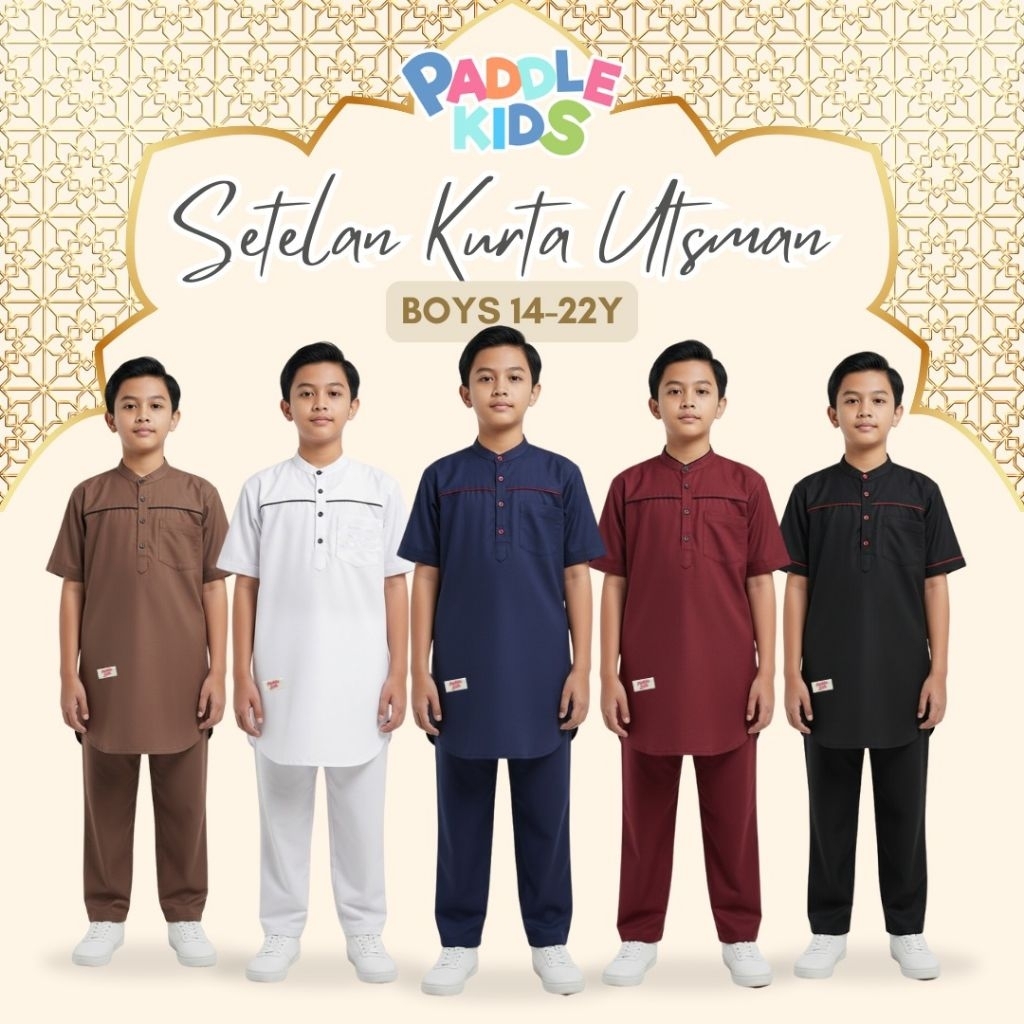 SETELAN KURTA KOKO UTSMAN 14-22T BY PADDLE KIDS