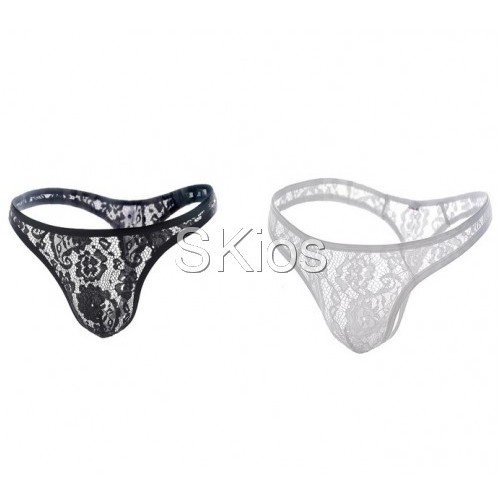 Transparan Men G String Lace Thongs Celana Dalam Pria L030