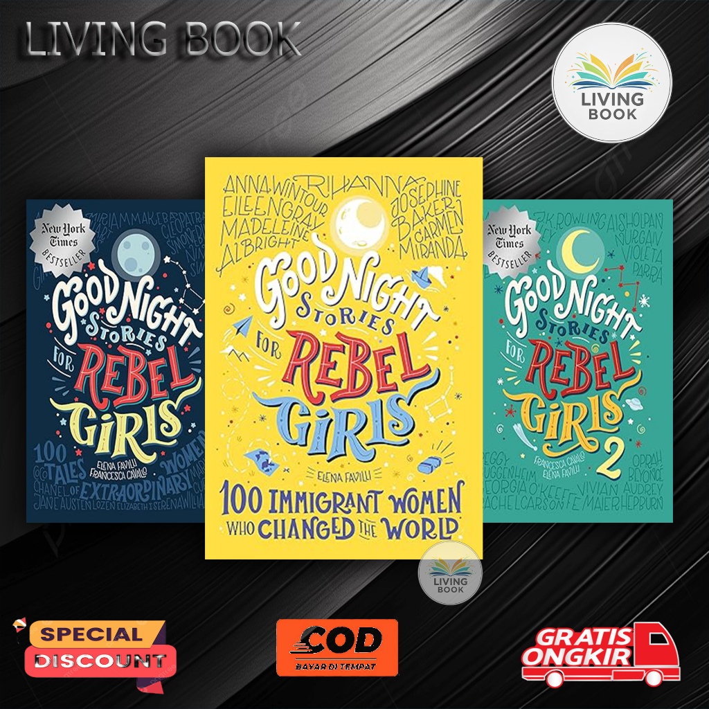 Good Night Stories for Rebel Girls -  Elena Favilli (4 book series) (English) - Living Book
