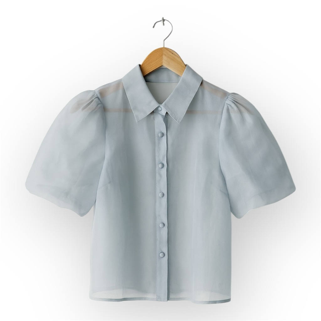 Kemeja Sheer Babyblue