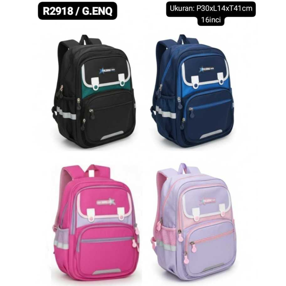 Polo England - Tas Ransel Anak Sekolah Polo England Tas Backpack Polos Kekinian R2918