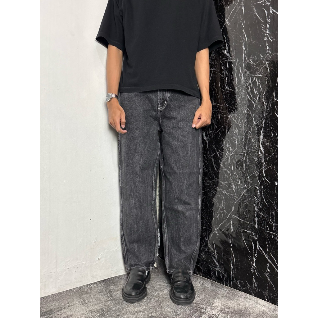 Barell Pants Grey Wash Vintage by SPAO