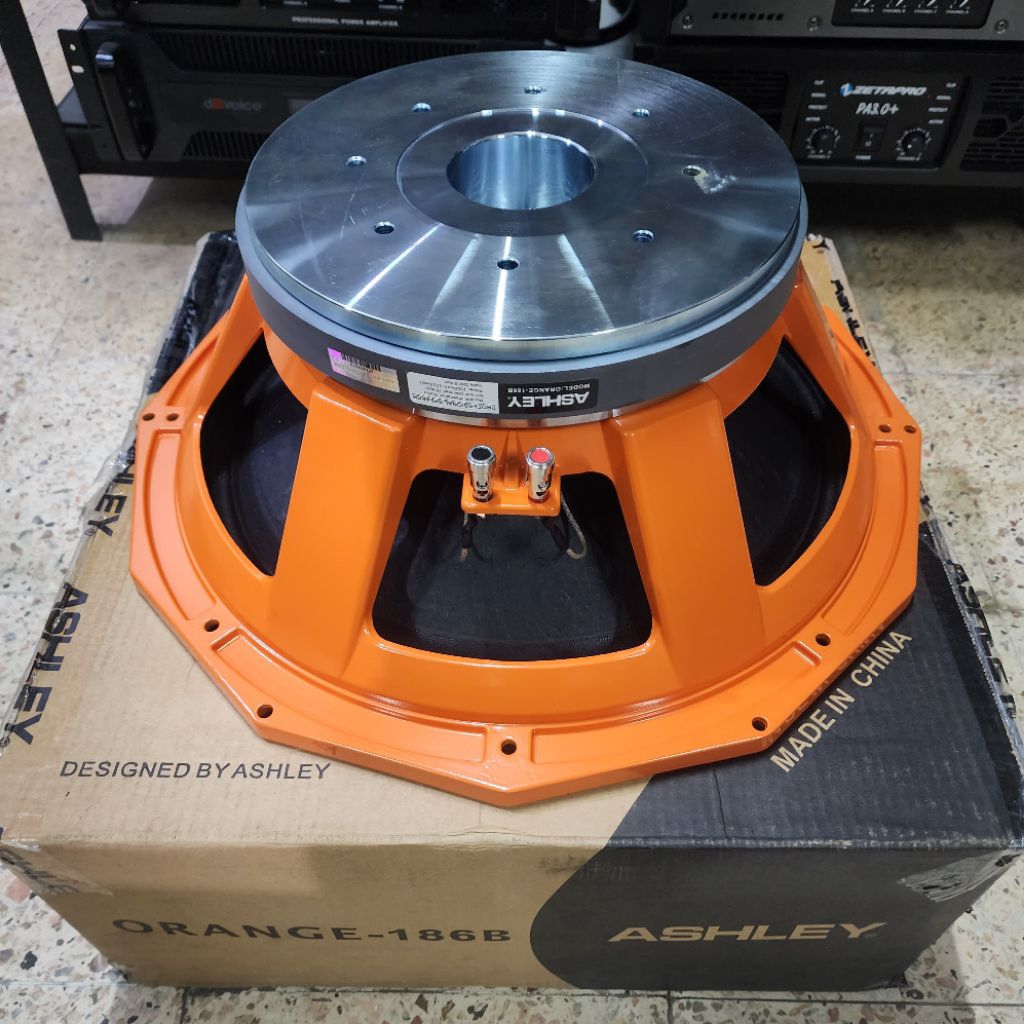 Speaker Ashley Orange - 186B Original Ashley Orange 186 B Speaker 18 Inch Voice Coil 6 Inch 1600 Wat
