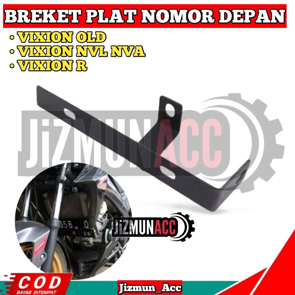 BRACKET PLAT NOMOR KOLONG YAMAHA VIXION BAWAH RADIATOR PLAT VIXION OLD VIXION NVL NVA VIXION R BREKE