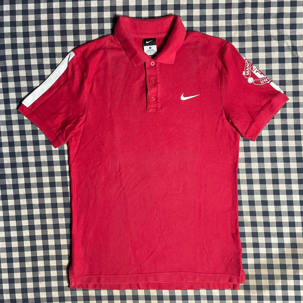 Polo T-Shirt / Baju Kaos Kerah N1KE X MANCHESTER UNITED Vintage size M