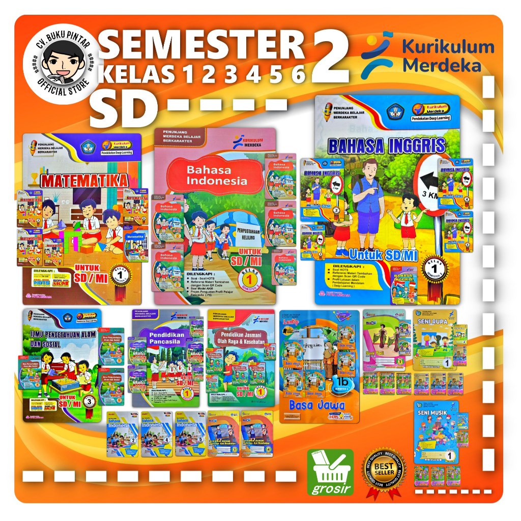 LKS KURIKULUM MERDEKA KELAS 1 2 3 4 5 6 SD SEMESTER 2 2025-2026 | PT PUTRA ANGKASA & EKSIS | MATEMAT