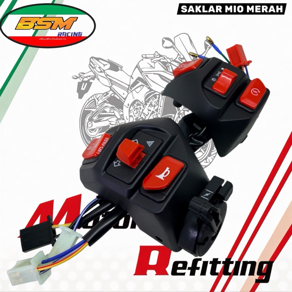 COD SAKLAR SET MIO KANAN KIRI  PLUS HAZARD SAKLAR SET MIO AEROX DLL