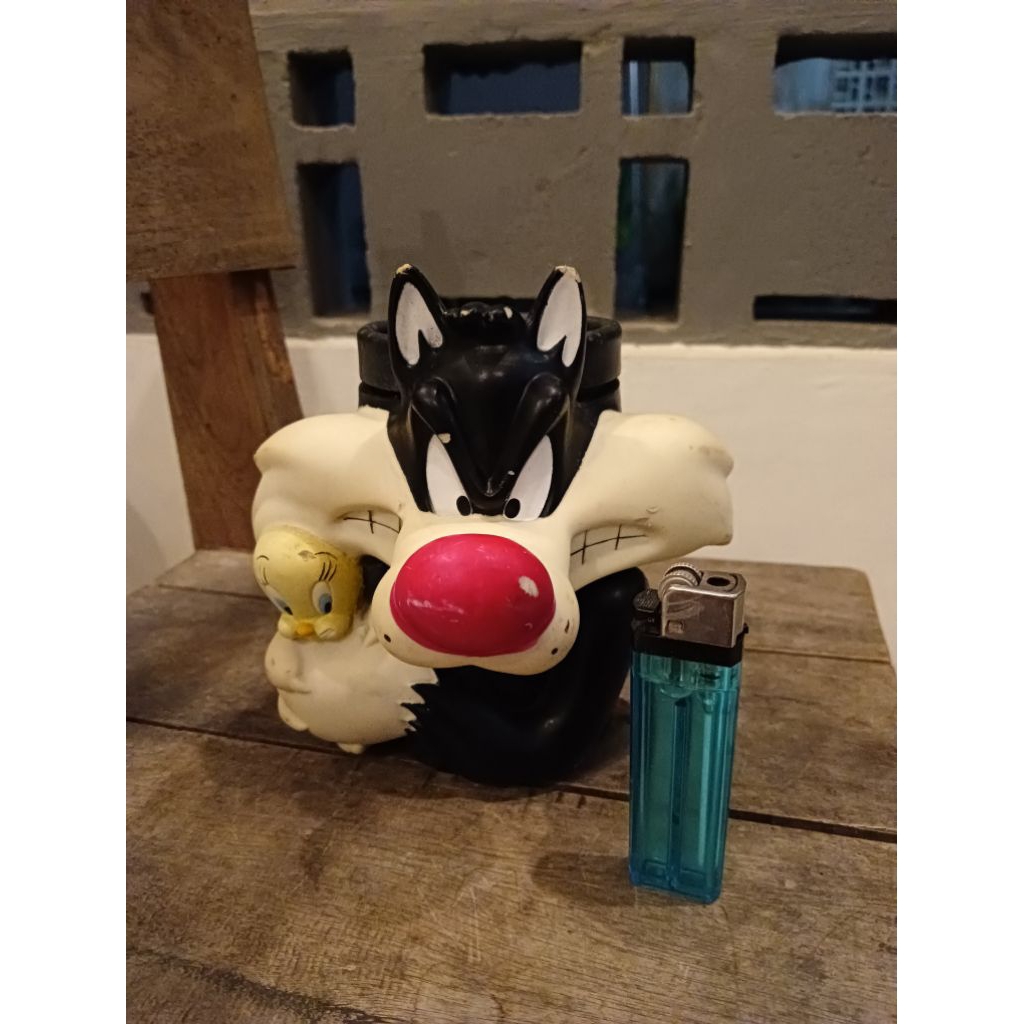 Mug Figure Loony Tunnes Warner Bros Sylvester & Tweety Bird 1995 (Bekas)