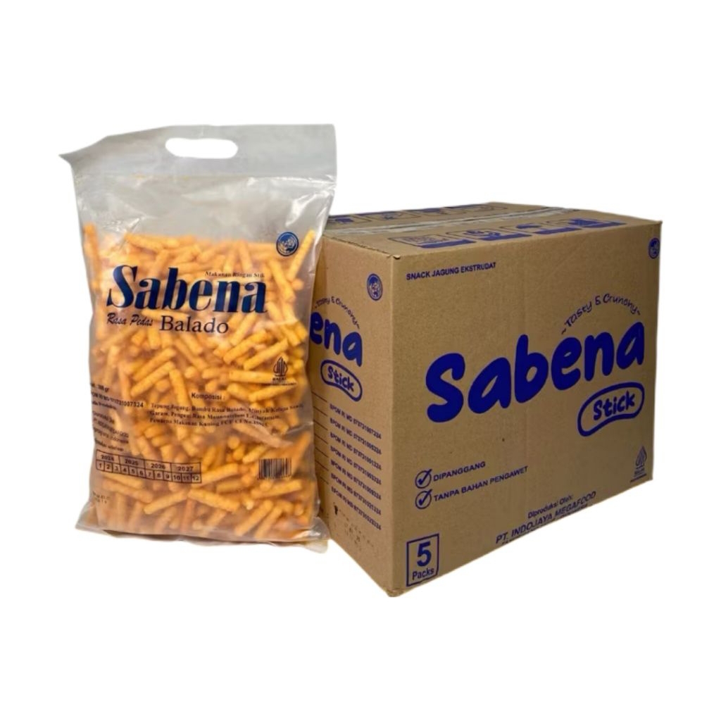 Sabena Makanan Ringan Stik 340g - Rasa Balado (1 dus/5 bag)