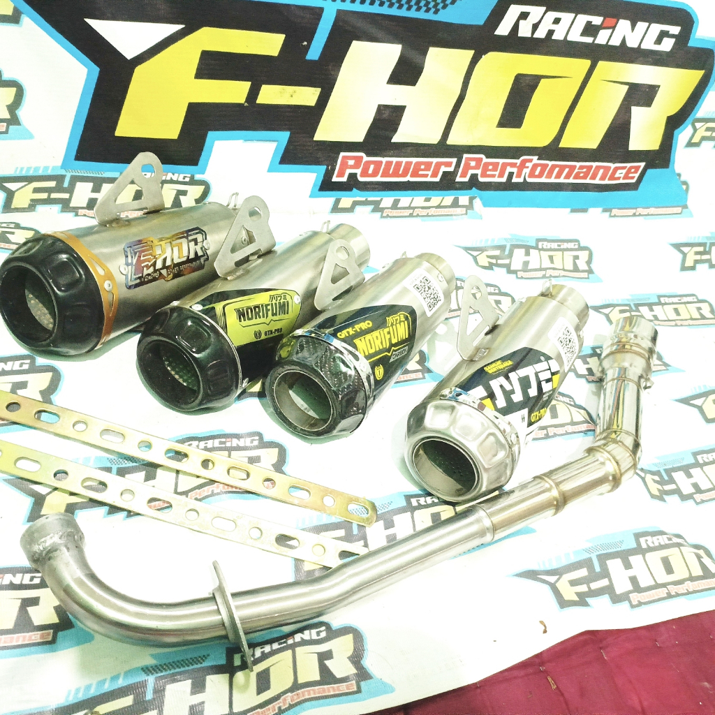 Knalpot NORIFUMI GTX JupiterZ Vega Supra Blade Revo smash Shogun dll ORIGINAL F-HOR INLET 50MM