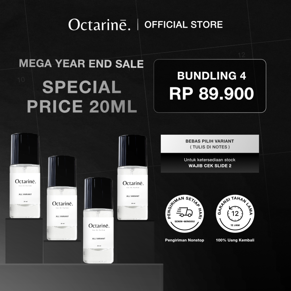 [ PROMO ] Promo Bundling 4 Botol Parfum 20ml Bebas Pilih Varian - by Octarine Perfume