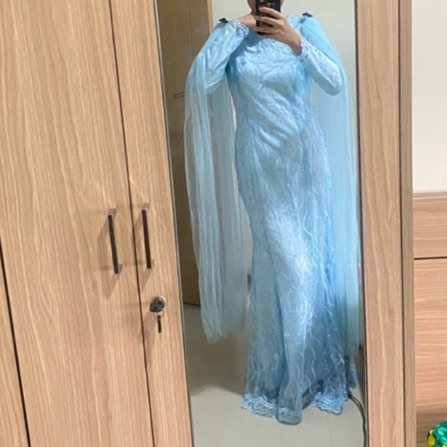 Dress Pesta Duyung Baby Blue Tema Frozen Preloved