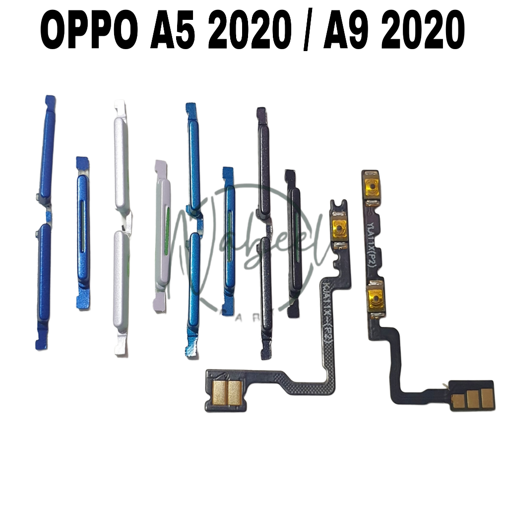 TOMBOL LUAR 1 SET VOLUME ON OFF + FLEXIBLE DALAM VOLUME ON OFF HP OPPO A5 2020 / A9 2020