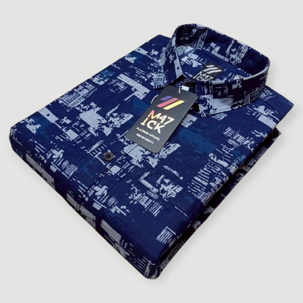 kemeja Printing Pria Lengan Pendek Kemeja Distro Kemeja Casual hem import pria lengan pendek