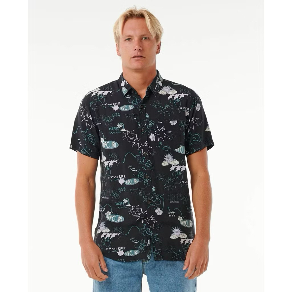 Kemeja Ripcurl A24 Funtimes Washed Black