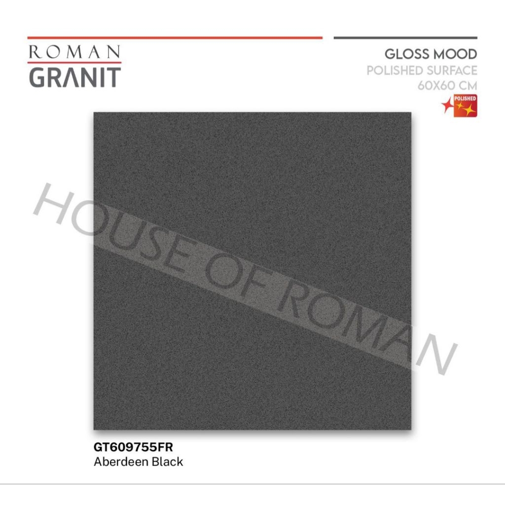 Roman Granit GT609755FR Aberdeen Black 60x60 Kw1